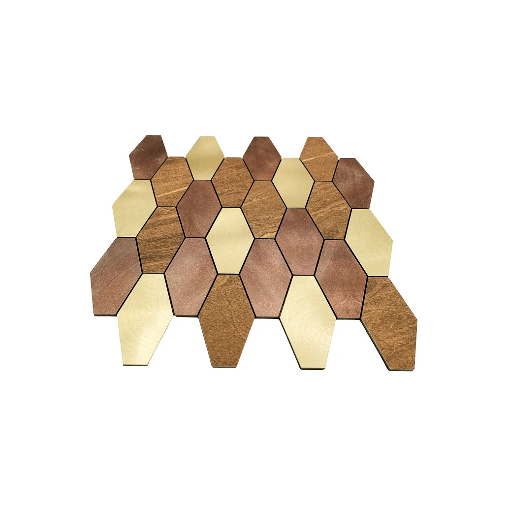 Zelfklevende Mozaïektegels Metaal | Picket Bruin | 30×30 cm | Keuken, Bad & WC - Image 4