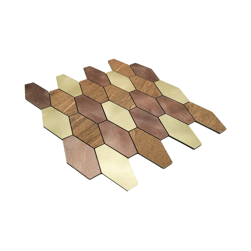 Zelfklevende Mozaïektegels Metaal | Picket Bruin | 30×30 cm | Keuken, Bad & WC - Image 6