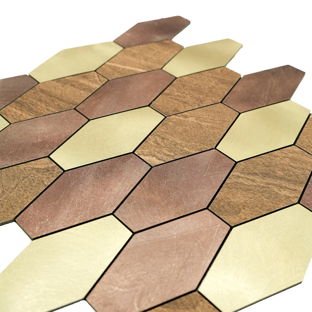 Zelfklevende Mozaïektegels Metaal | Picket Bruin | 30×30 cm | Keuken, Bad & WC - Image 8
