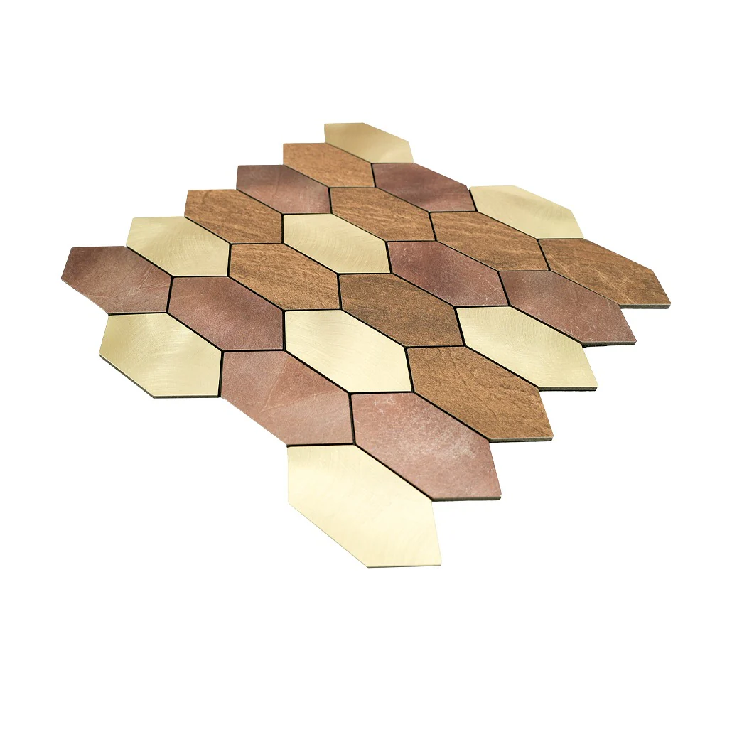 Zelfklevende Mozaïektegels Metaal | Picket Champagne | 30×30 cm | Keuken, Bad & WC - Image 6