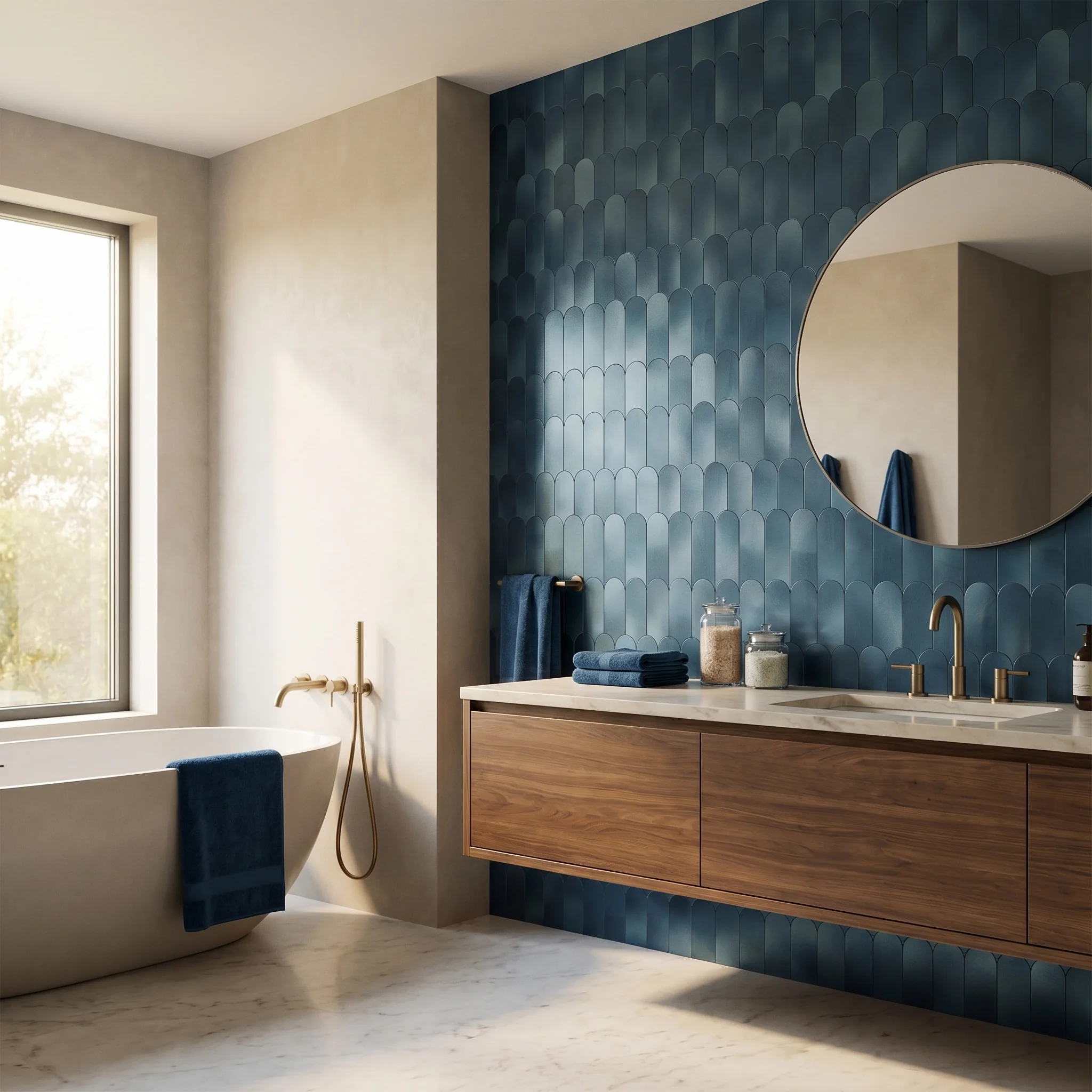 Zelfklevende Mozaïektegels Metaal | Arch Blauw | 28,8×29,8 cm | Keuken, Bad & WC - Image 5