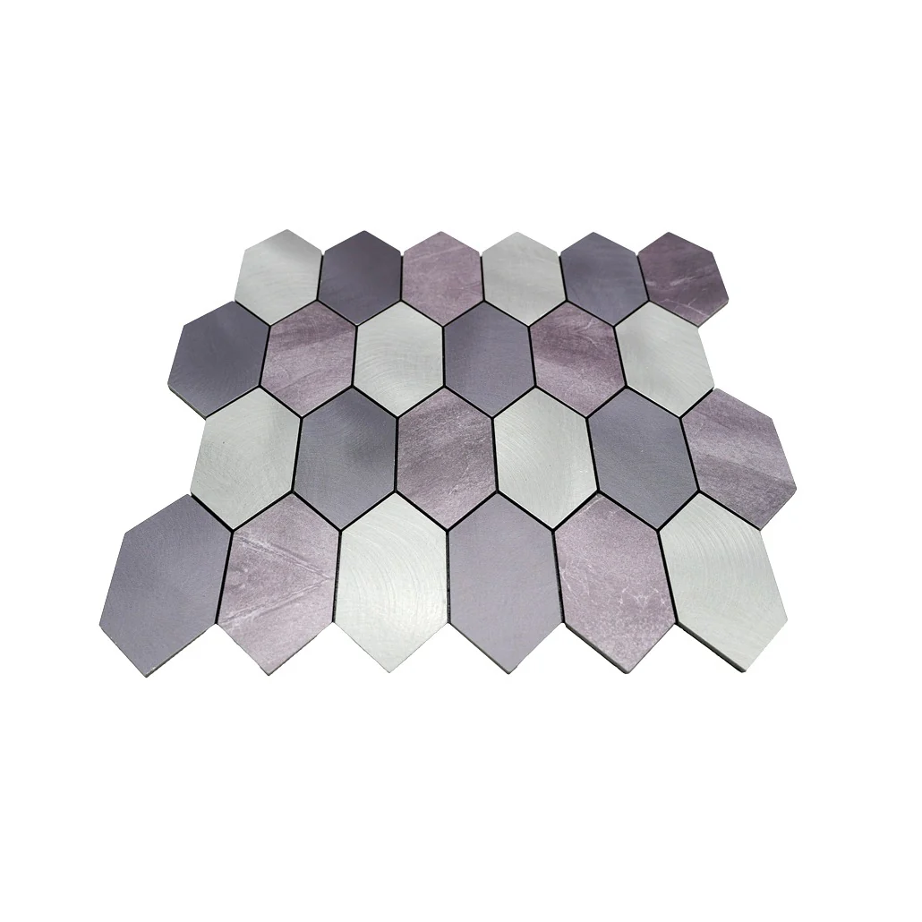 Zelfklevende Mozaïektegels Metaal | Picket Mauve | 30×30 cm | Keuken, Bad & WC - Image 4