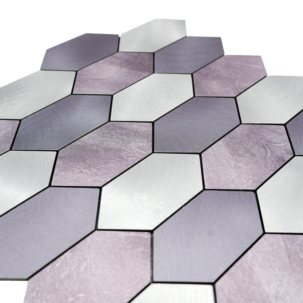 Zelfklevende Mozaïektegels Metaal | Picket Mauve | 30×30 cm | Keuken, Bad & WC - Image 8