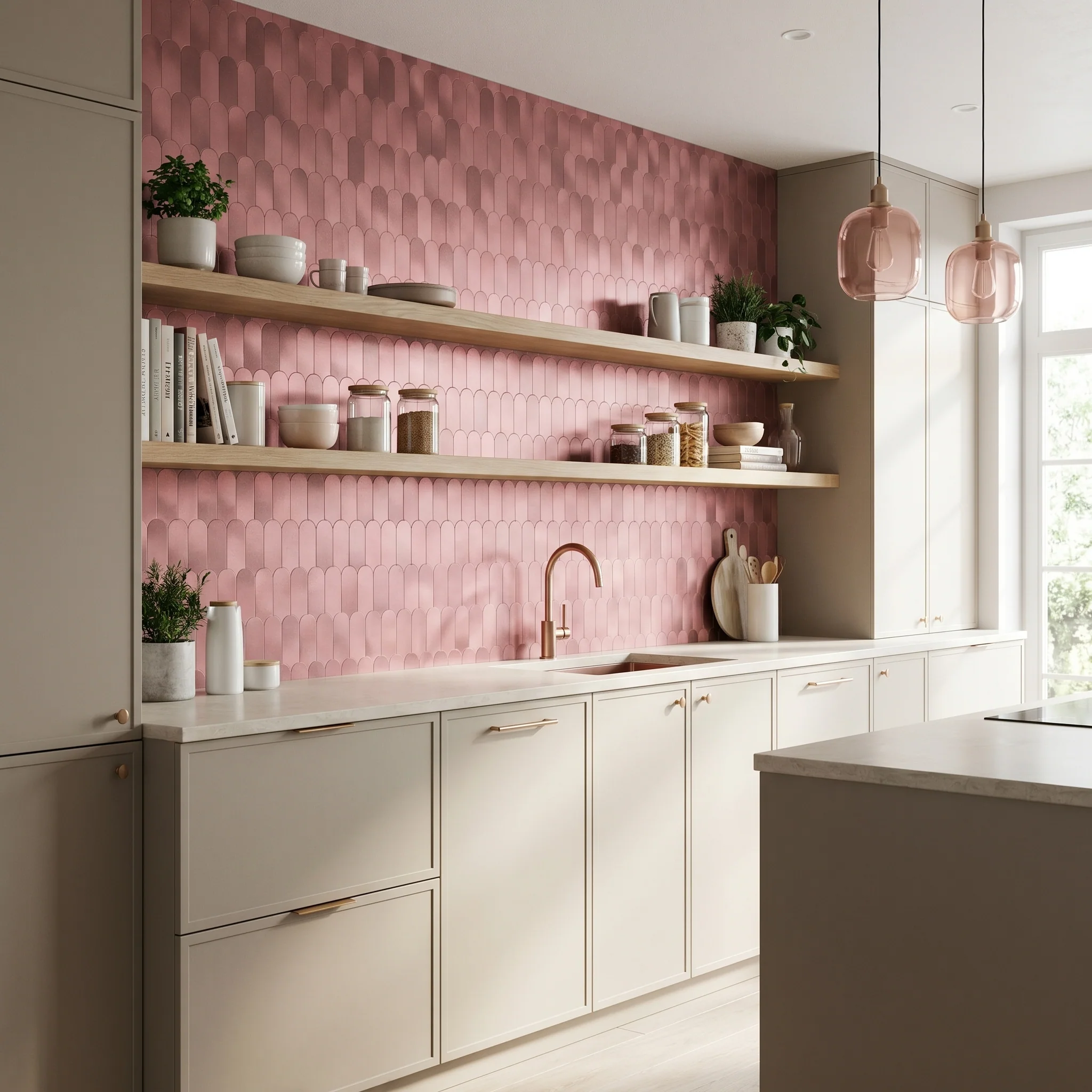 Zelfklevende Mozaïektegels Metaal | Arch Roze | 28,8×29,8 cm | Keuken, Bad & WC - Image 3
