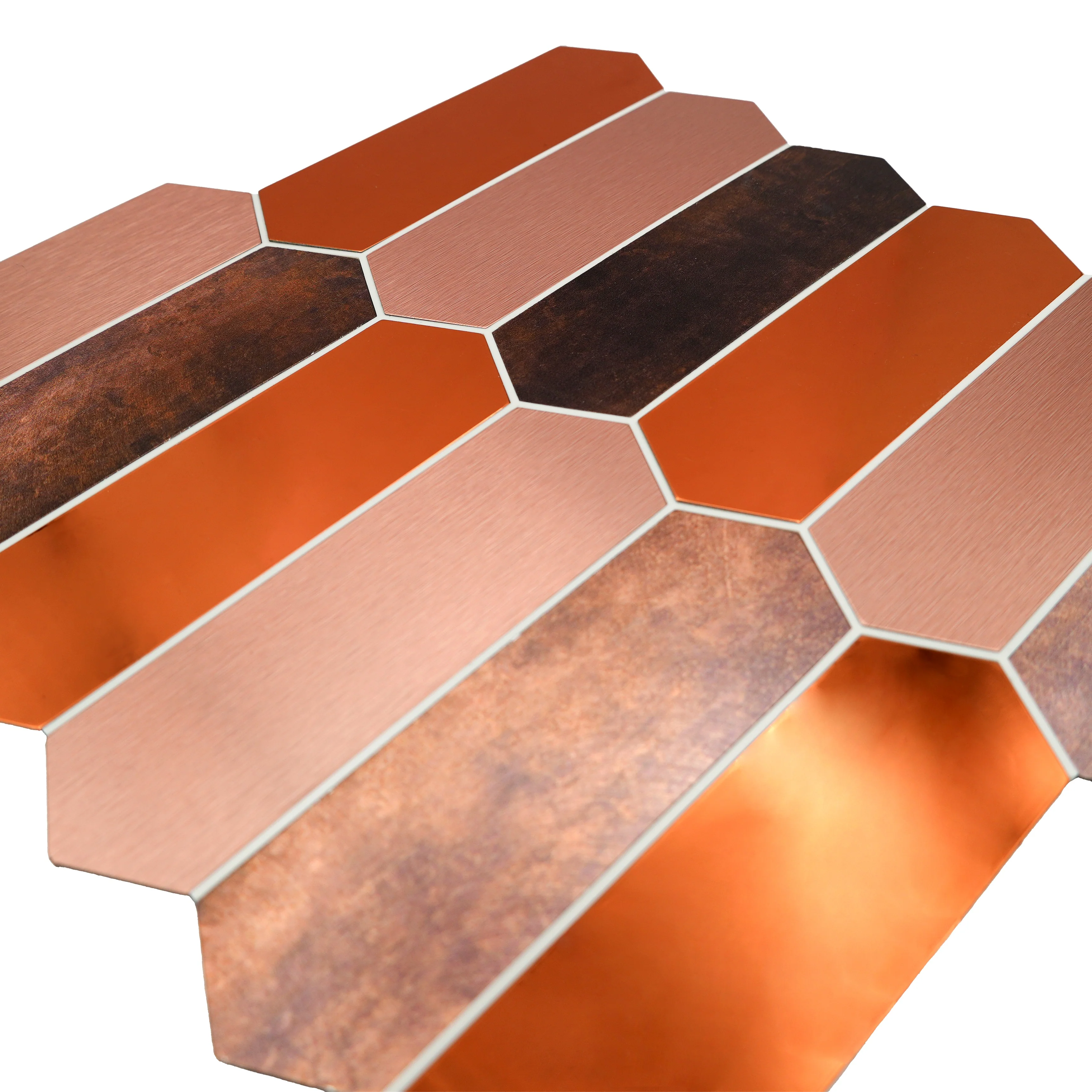 Zelfklevende Mozaïektegels Metaal | Picket Terracotta | 28,2×27,3 cm | Keuken, Bad & WC - Image 8