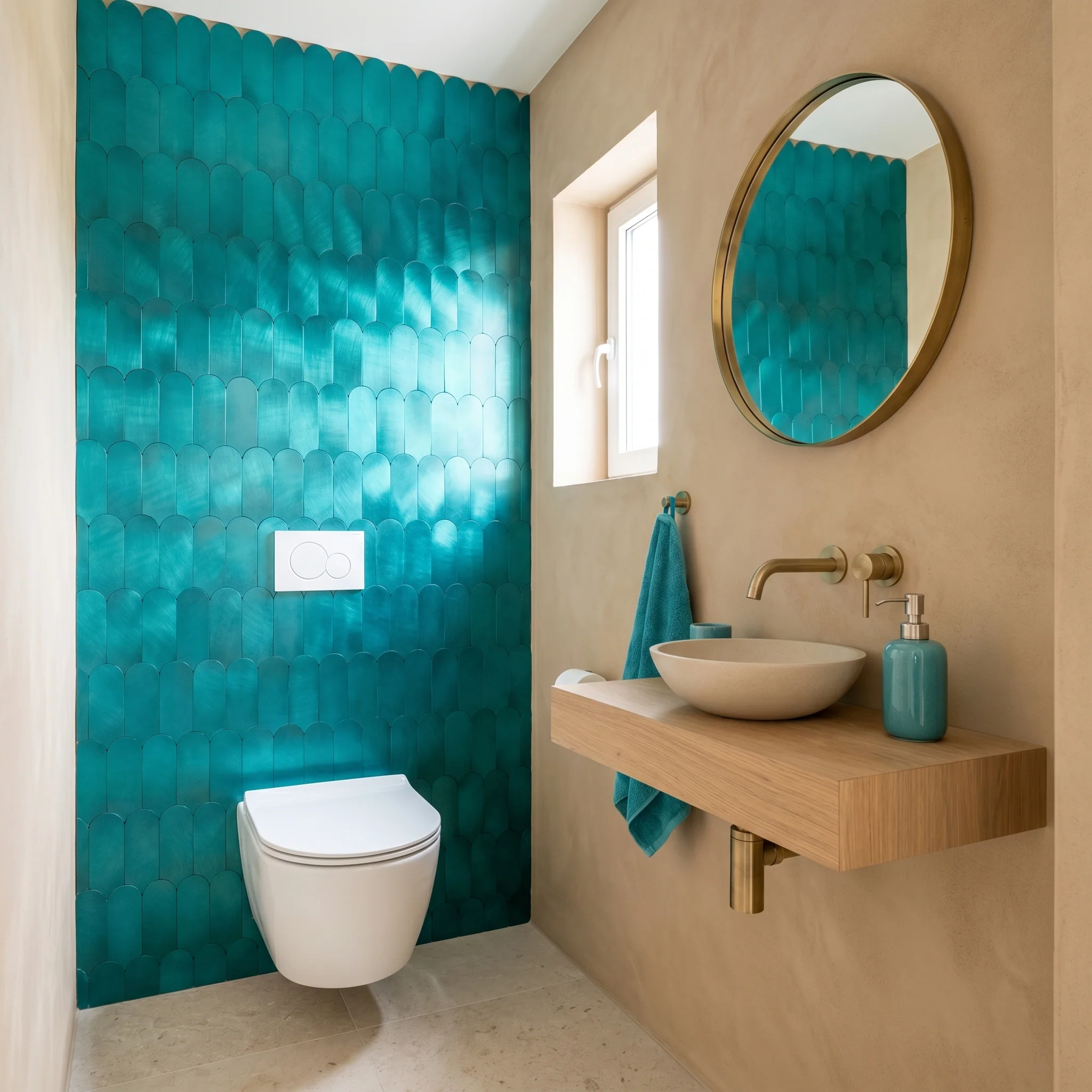 Zelfklevende Mozaïektegels Metaal | Arch Turquoise | 28,8×29,8 cm | Keuken, Bad & WC - Image 5