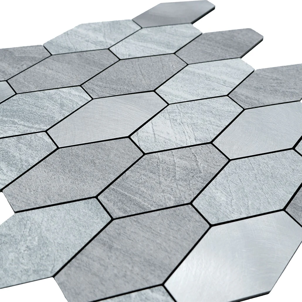 Zelfklevende Mozaïektegels Metaal | Picket Zilver | 30×30 cm | Keuken, Bad & WC - Image 8