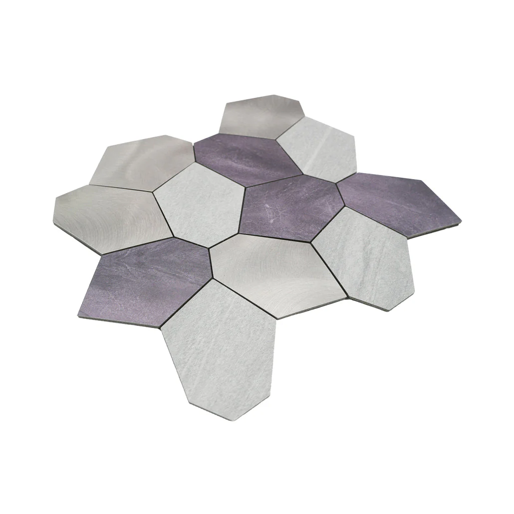 Zelfklevende Mozaïektegels Metaal | Polygoon Grijs | 30×26,2 cm | Keuken, Bad & WC - Image 6