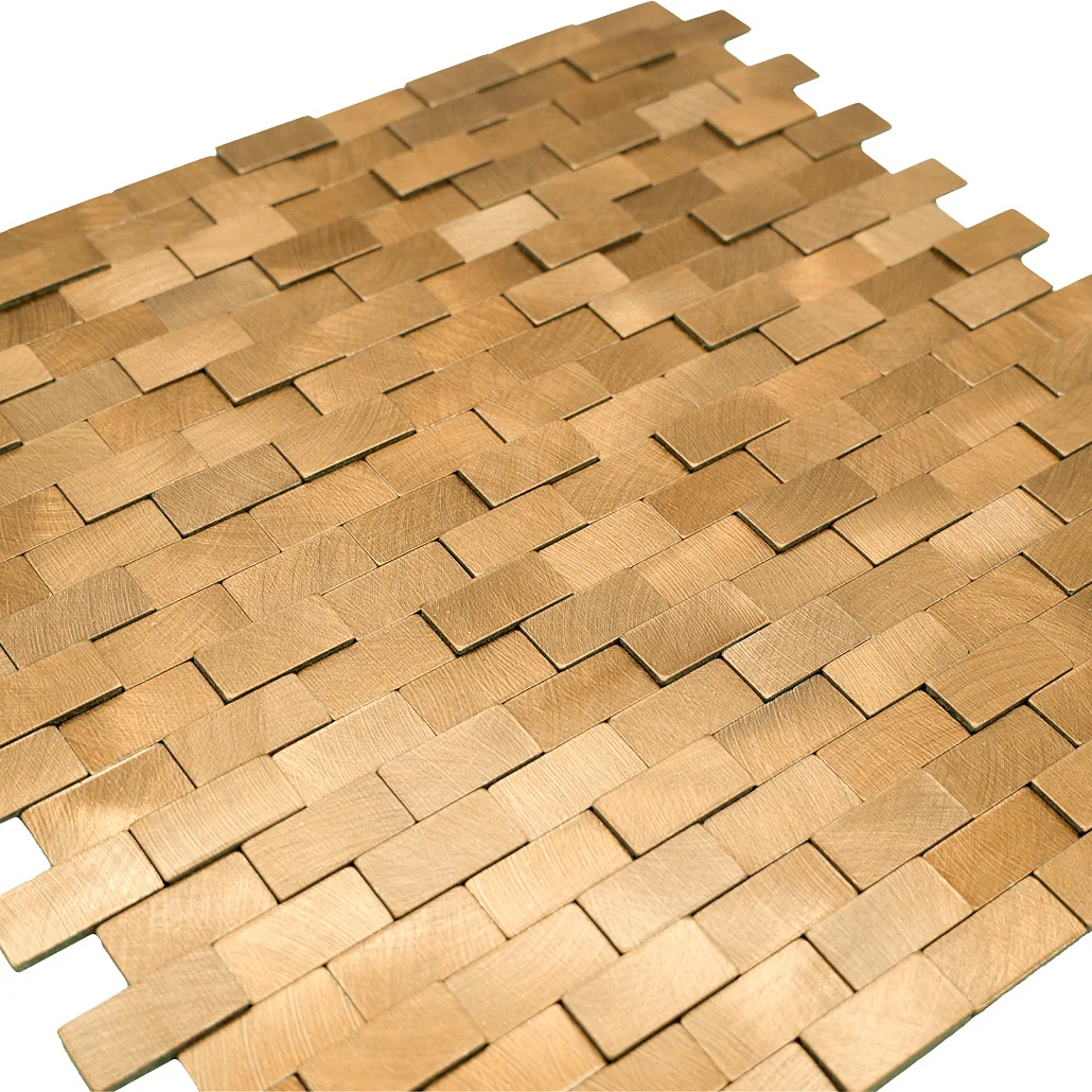 Zelfklevende Mozaïektegels Metaal | Steenstrip 3D Goud | 30×29,8 cm | Keuken, Bad & WC - Image 8
