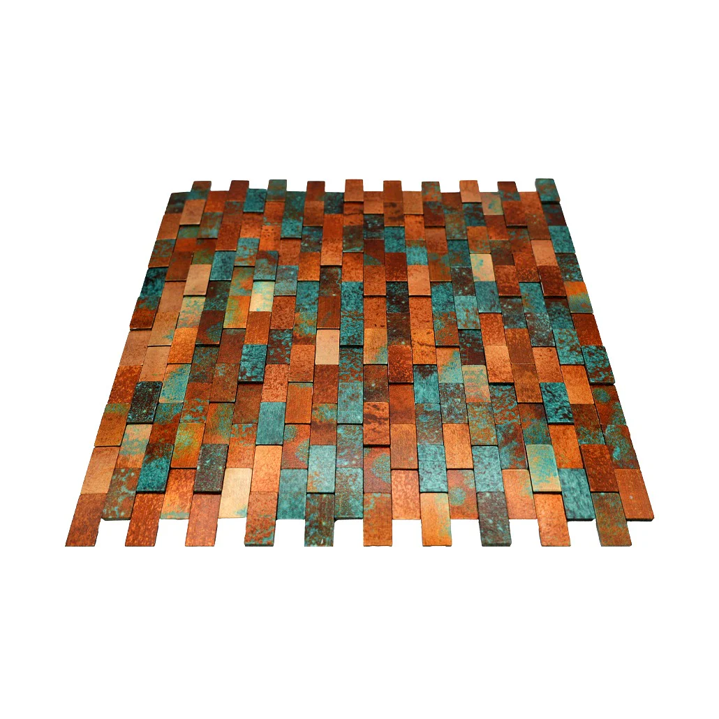 Zelfklevende Mozaïektegels Metaal | Steenstrip 3D Patina Koper | 30×29,8 cm | Keuken, Bad & WC - Image 4