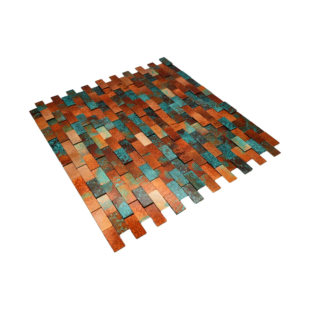 Zelfklevende Mozaïektegels Metaal | Steenstrip 3D Patina Koper | 30×29,8 cm | Keuken, Bad & WC - Image 6