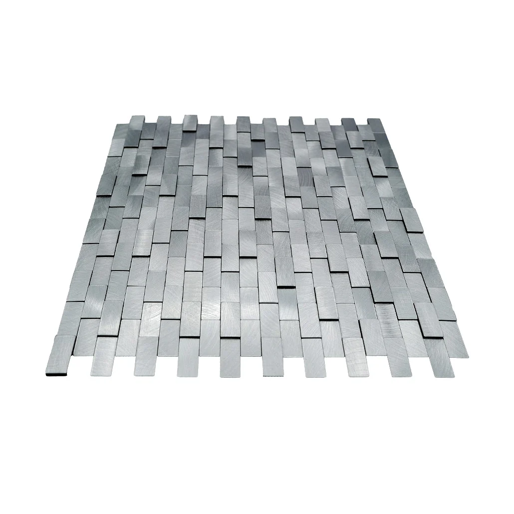 Zelfklevende Mozaïektegels Metaal | Steenstrip 3D Zilver | 30×29,8 cm | Keuken, Bad & WC - Image 4