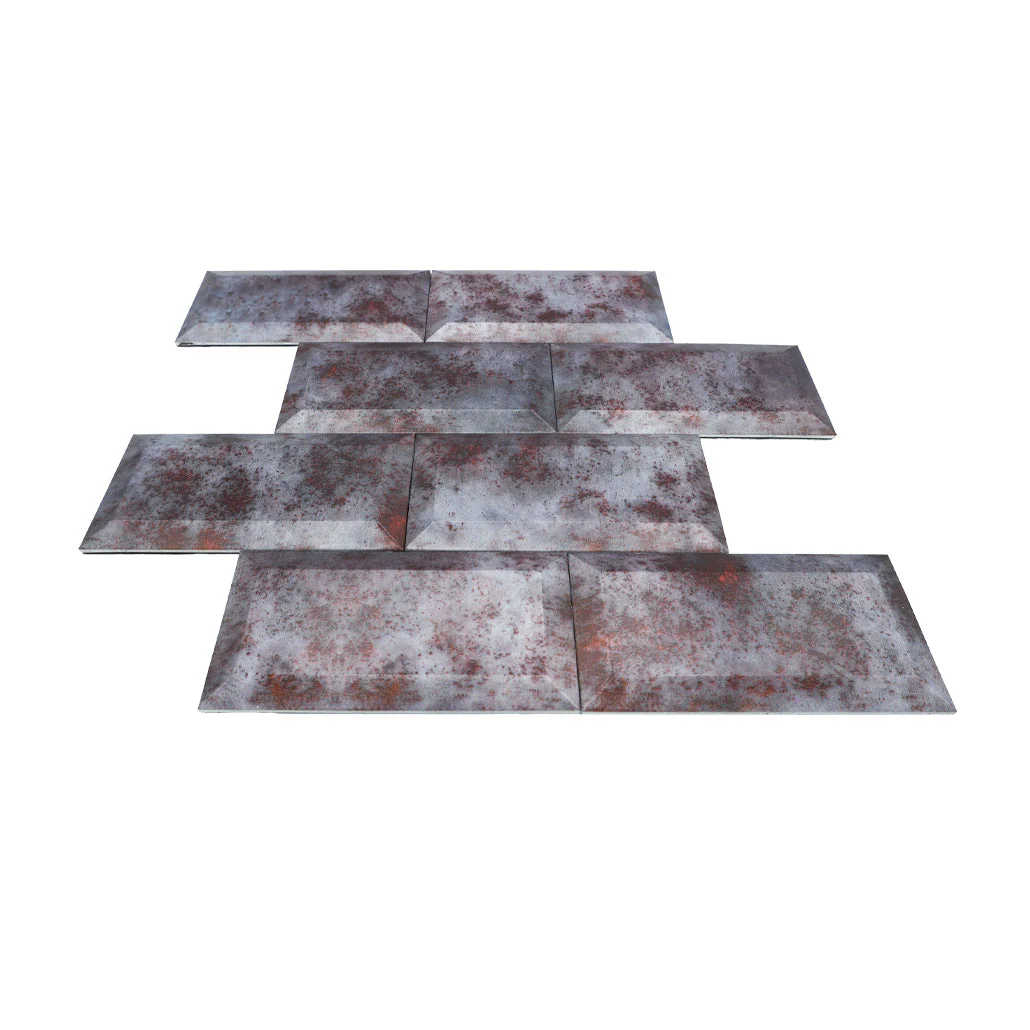 Zelfklevende Mozaïektegels Metaal | Subway 3D Grijs | 30,5×30,5 cm | Keuken, Bad & WC - Image 4