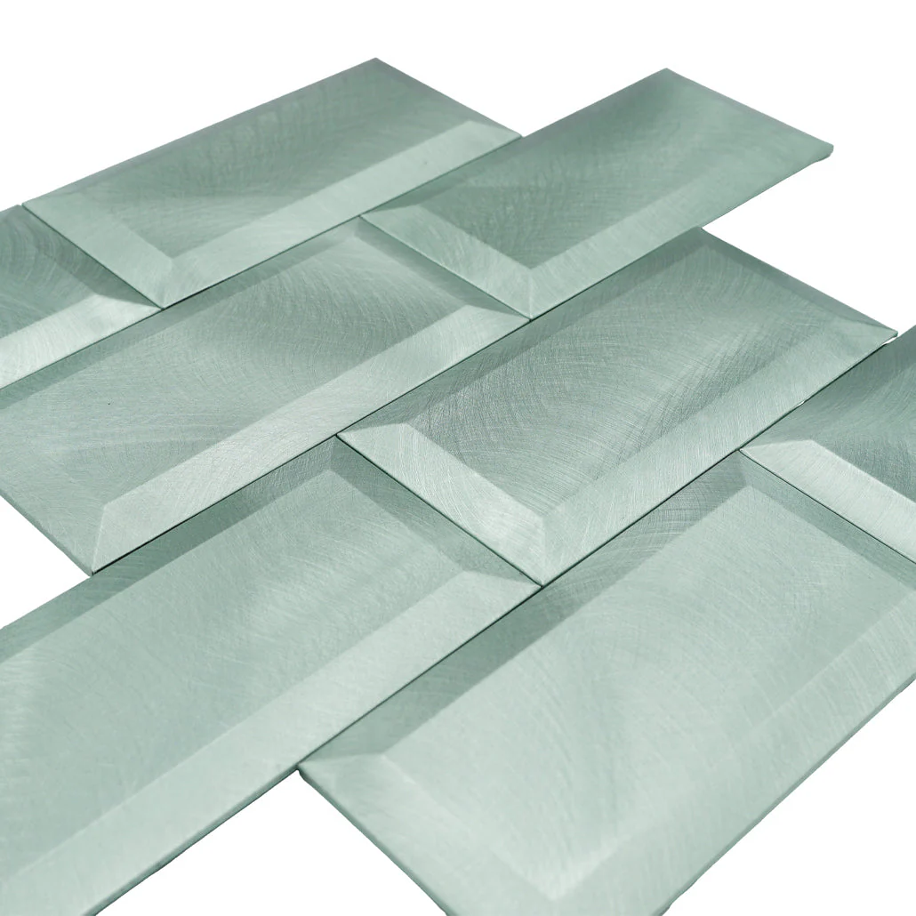 Zelfklevende Mozaïektegels Metaal | Subway 3D Pastelgroen | 30,5×30,5 cm | Keuken, Bad & WC - Image 8