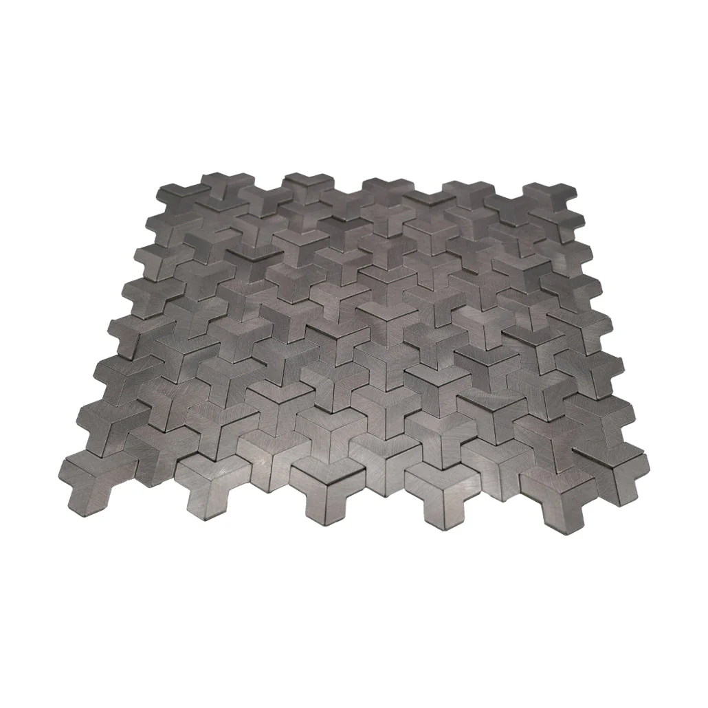 Zelfklevende Mozaïektegels Metaal | Trifold 3D Antraciet | 30,3×28 cm | Keuken, Bad & WC - Image 4