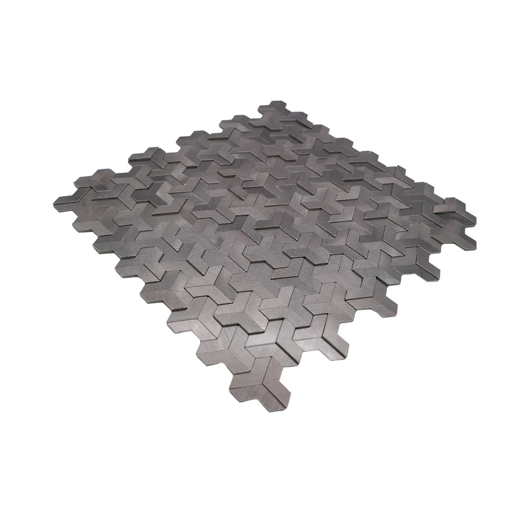 Zelfklevende Mozaïektegels Metaal | Trifold 3D Antraciet | 30,3×28 cm | Keuken, Bad & WC - Image 6