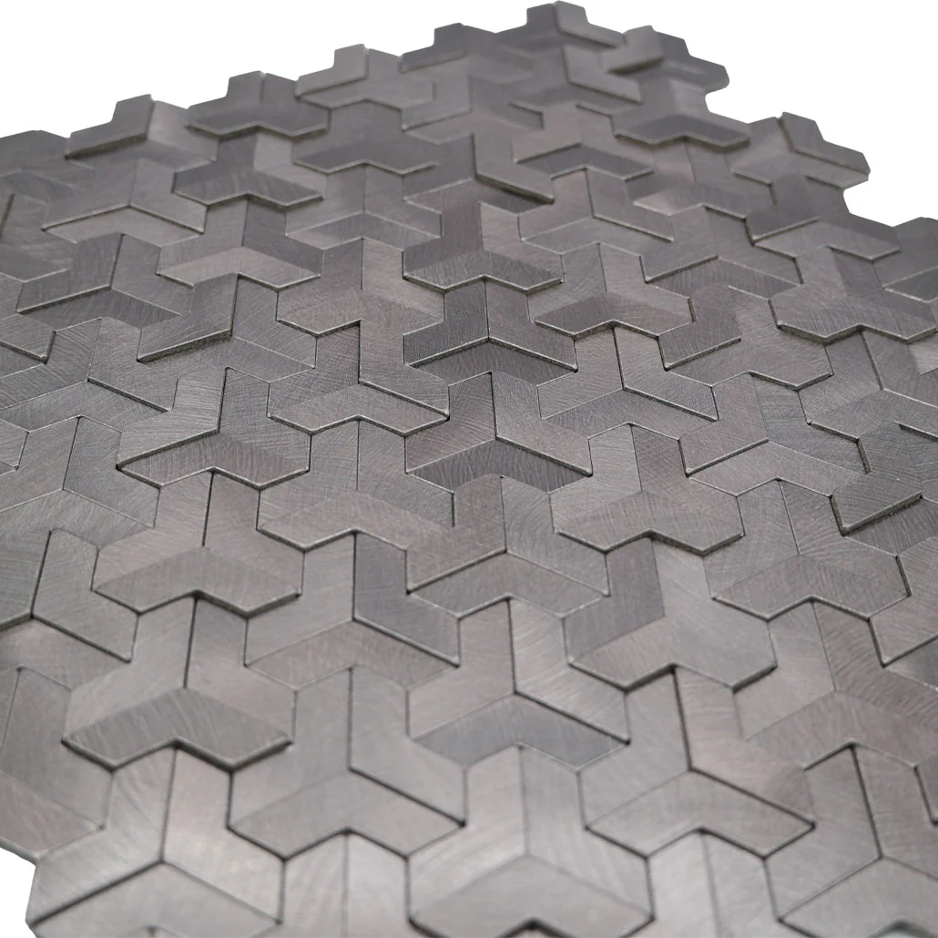 Zelfklevende Mozaïektegels Metaal | Trifold 3D Antraciet | 30,3×28 cm | Keuken, Bad & WC - Image 8