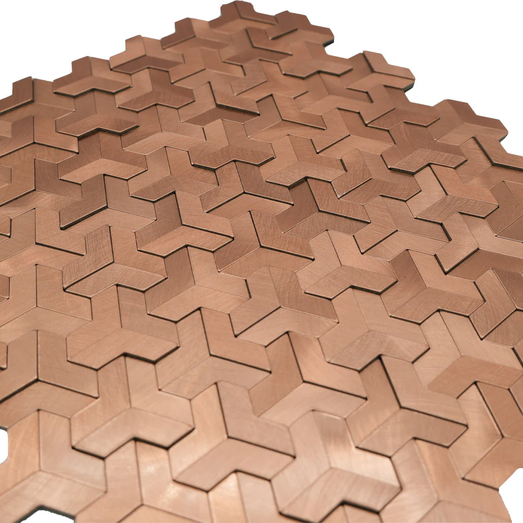 Zelfklevende Mozaïektegels Metaal | Trifold 3D Koper | 30,3×28 cm | Keuken, Bad & WC - Image 8