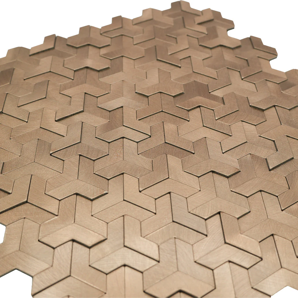 Zelfklevende Mozaïektegels Metaal | Trifold 3D Naturel | 30,3×28 cm | Keuken, Bad & WC - Image 8