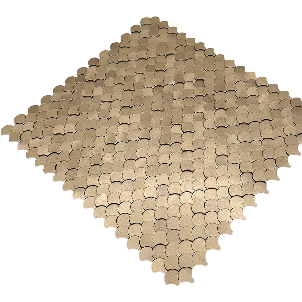 Zelfklevende Mozaïektegels Metaal | Visschub Goud | 28,8×29,8 cm | Keuken, Bad & WC - Image 6