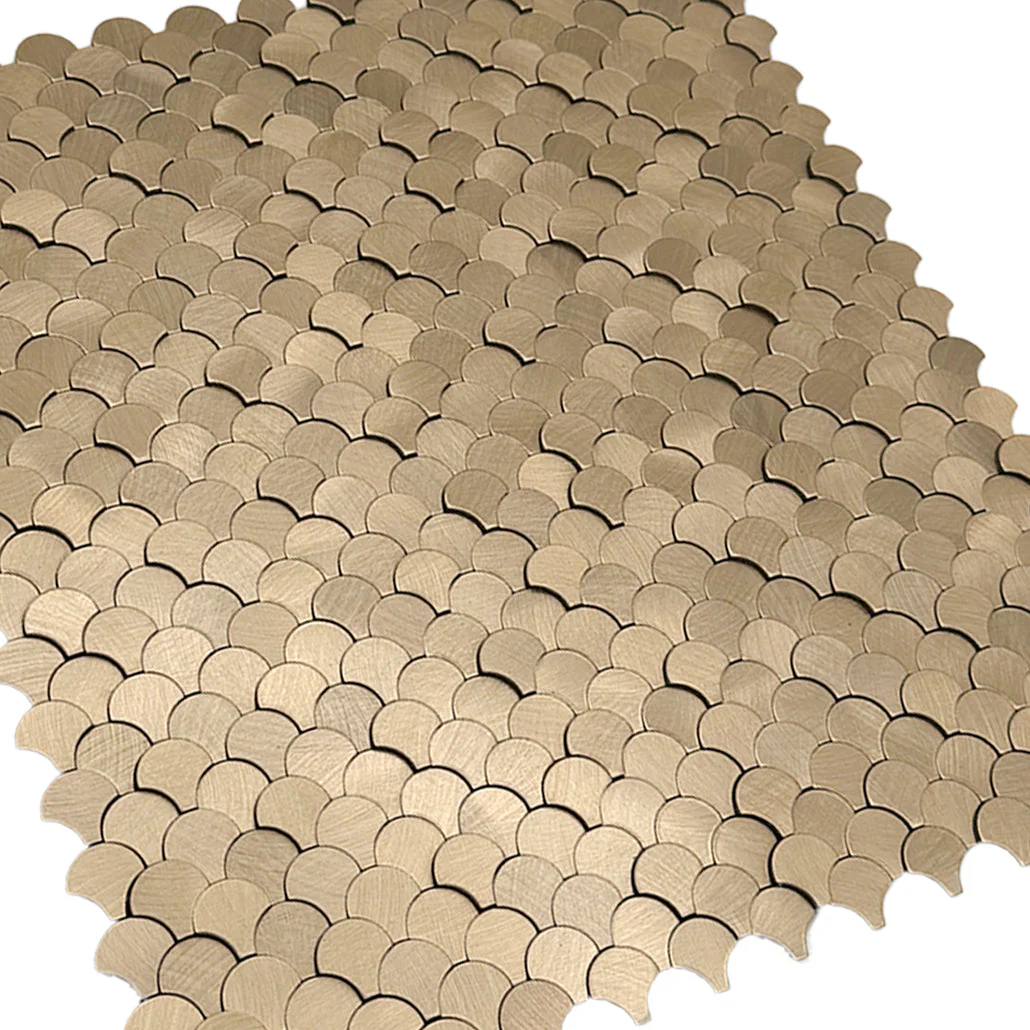 Zelfklevende Mozaïektegels Metaal | Visschub Goud | 28,8×29,8 cm | Keuken, Bad & WC - Image 8