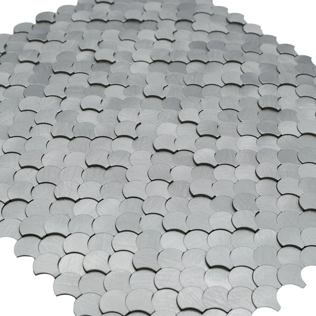 Zelfklevende Mozaïektegels Metaal | Visschub Zilver | 28,8×29,8 cm | Keuken, Bad & WC - Image 8