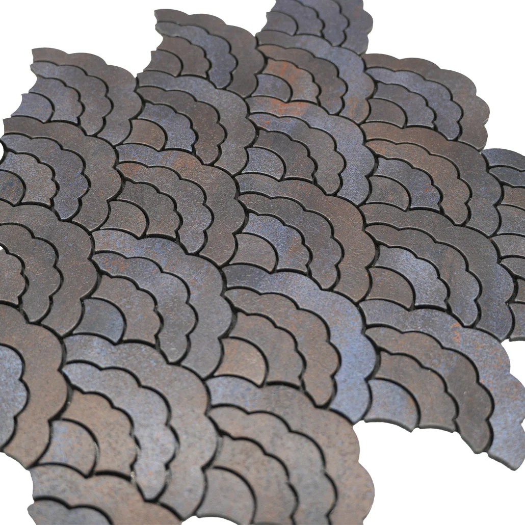 Zelfklevende Mozaïektegels Metaal | Waaier Antraciet | 26,8×28,1 cm | Keuken, Bad & WC - Image 8