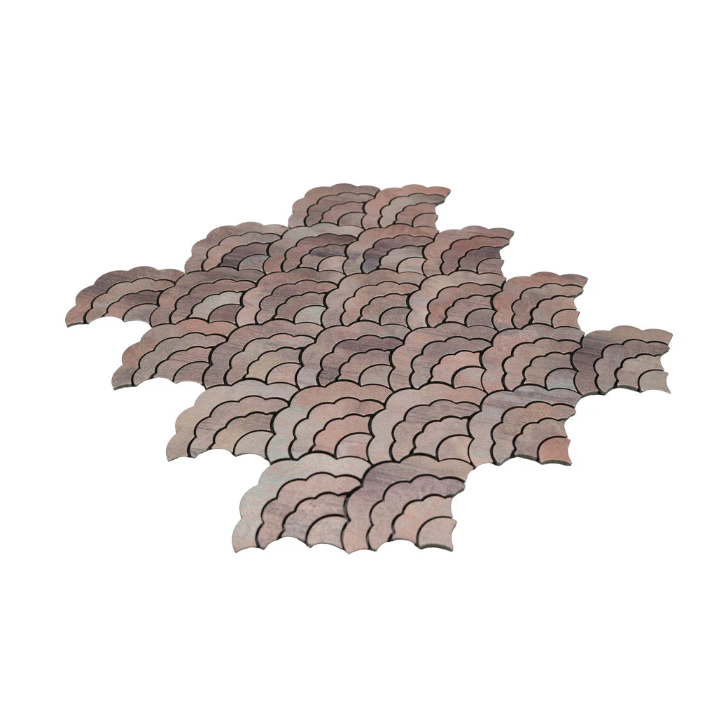 Zelfklevende Mozaïektegels Metaal | Waaier Mauve | 26,8×28,1 cm | Keuken, Bad & WC - Image 6