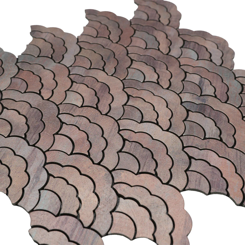 Zelfklevende Mozaïektegels Metaal | Waaier Mauve | 26,8×28,1 cm | Keuken, Bad & WC - Image 8