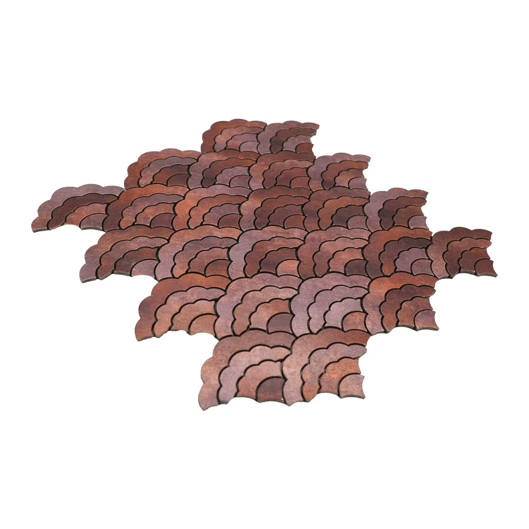 Zelfklevende Mozaïektegels Metaal | Waaier Koper | 26,8×28,1 cm | Keuken, Bad & WC - Image 4