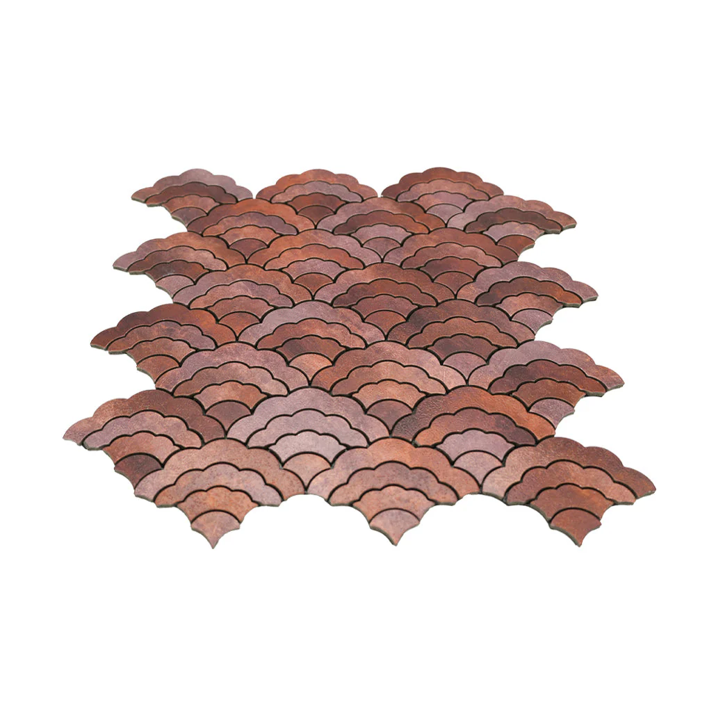 Zelfklevende Mozaïektegels Metaal | Waaier Koper | 26,8×28,1 cm | Keuken, Bad & WC - Image 6