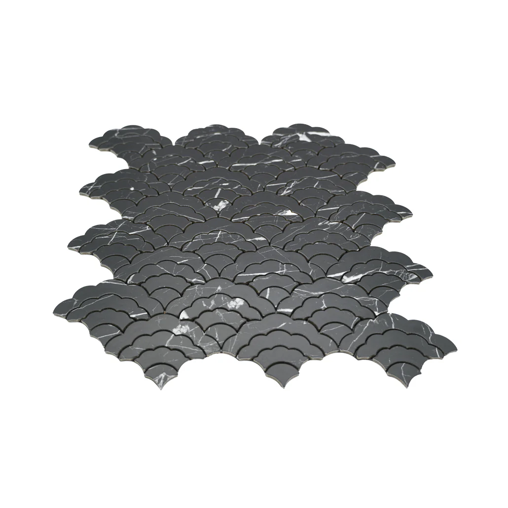 Zelfklevende Mozaïektegels Metaal | Waaier Zwart | 26,8×28,1 cm | Keuken, Bad & WC - Image 4