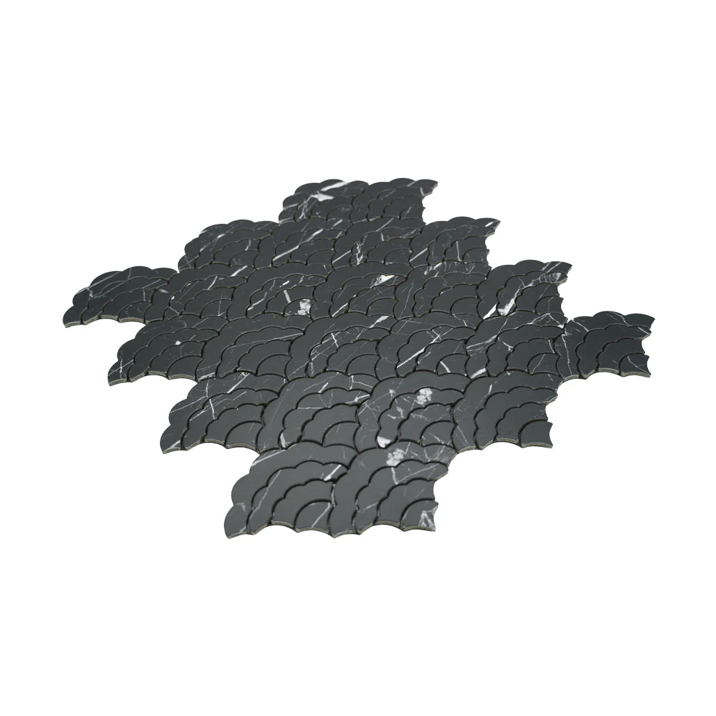 Zelfklevende Mozaïektegels Metaal | Waaier Zwart | 26,8×28,1 cm | Keuken, Bad & WC - Image 6