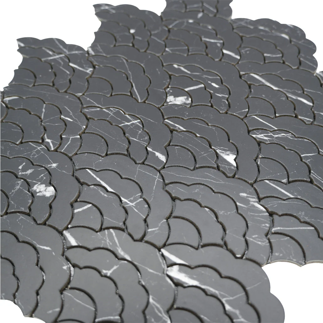 Zelfklevende Mozaïektegels Metaal | Waaier Zwart | 26,8×28,1 cm | Keuken, Bad & WC - Image 8